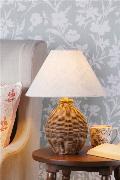 (image for) Laura Ashley Fernhill Table Lamp Antique Brown With Shade